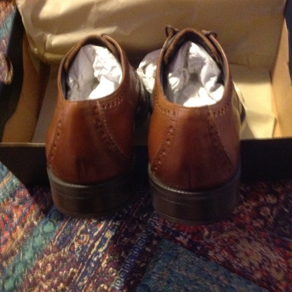 Cole Haan Men\'s  British Tan Leather Wingtip Oxford Dress Shoes - 11.5M - NIB main image 5